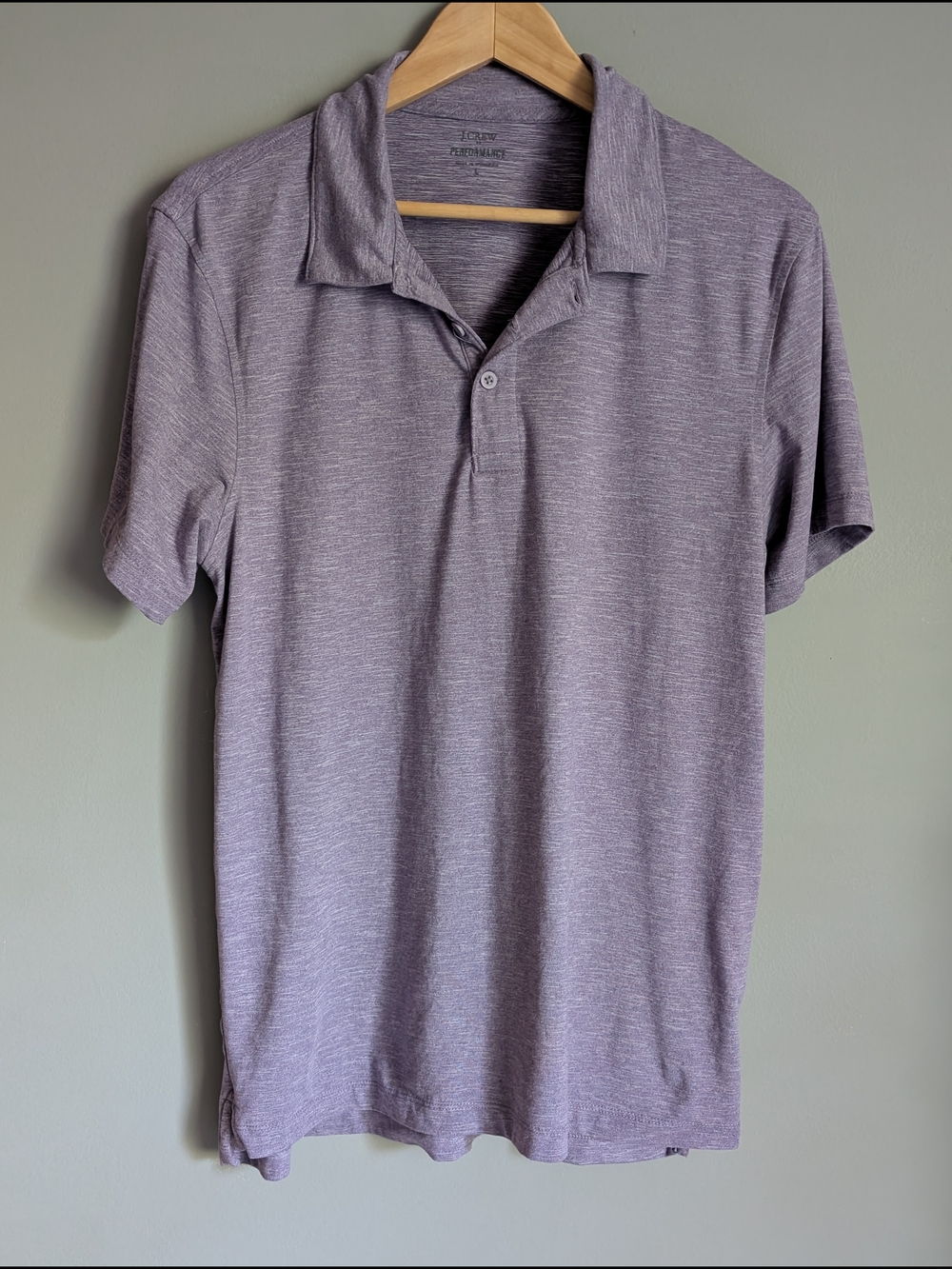 J. Crew Men's Heather Lavender Polo